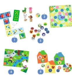 Spil - 5-i-1 - At The Farm>Djeco Outlet