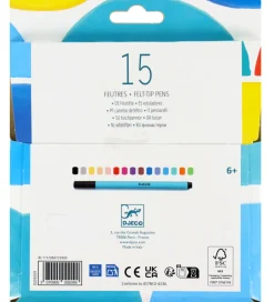 Tuscher - 15 stk. - Multifarver>Djeco New