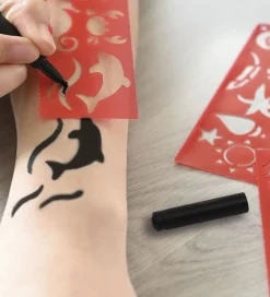 Tattoo Tusch m. Skabeloner - 2 stk - Sort>Eberhard Faber Clearance