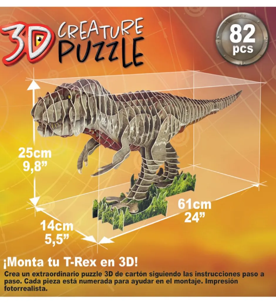 3D-Puslespil - T-Rex - 82 Brikker>Educa Clearance