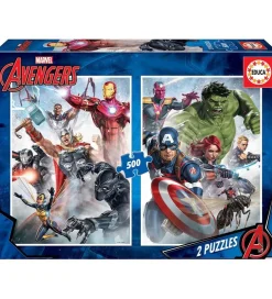 Puslespil - 2x500 Brikker - Avengers>Educa