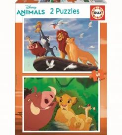 Puslespil - 2x48 Brikker - The Lion King>Educa