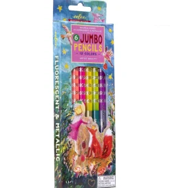 Farveblyanter - 6 Stk. - Jumbo - King Fox>Eeboo