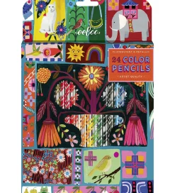 Farveblyanter - 24 Stk. - Neon/Metal - Dutch Quilt Sampler>Eeboo Online