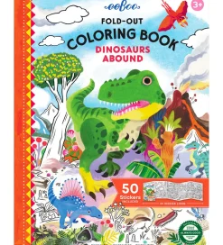 Fold Ud Malebog m. Klistermærker - Dinosaurer>Eeboo Discount