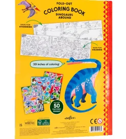 Fold Ud Malebog m. Klistermærker - Dinosaurer>Eeboo Discount