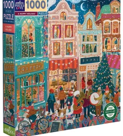 Puslespil - 1000 Brikker - 58,4x58,4 cm - A Happy Holiday>Eeboo Sale