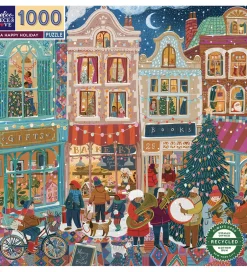 Puslespil - 1000 Brikker - 58,4x58,4 cm - A Happy Holiday>Eeboo Sale