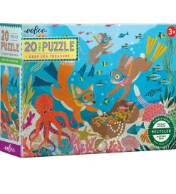 Puslespil - 20 Brikker - 28x38 cm - Dybhavsskat>Eeboo Best