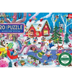 Puslespil - 20 Brikker - 28x38 cm - Woodland Winter><noscript><img width=