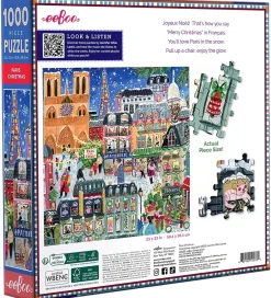 Puslespil - 1000 Brikker - 58,4x58,4 cm - Paris Christmas>Eeboo Outlet