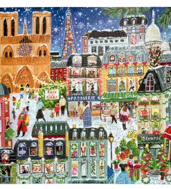 Puslespil - 1000 Brikker - 58,4x58,4 cm - Paris Christmas><noscript><img width=