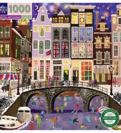 Puslespil - 1000 Brikker - 58,4x58,4 cm - Magical Amsterda>Eeboo Clearance