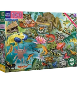 Puslespil - 100 Brikker - 40,6x61 cm - Amfibier>Eeboo Clearance