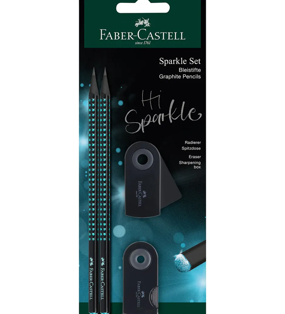 Blyantsæt - Sparkle - 4 Dele - Black Edition - Mid>Faber-Castell New