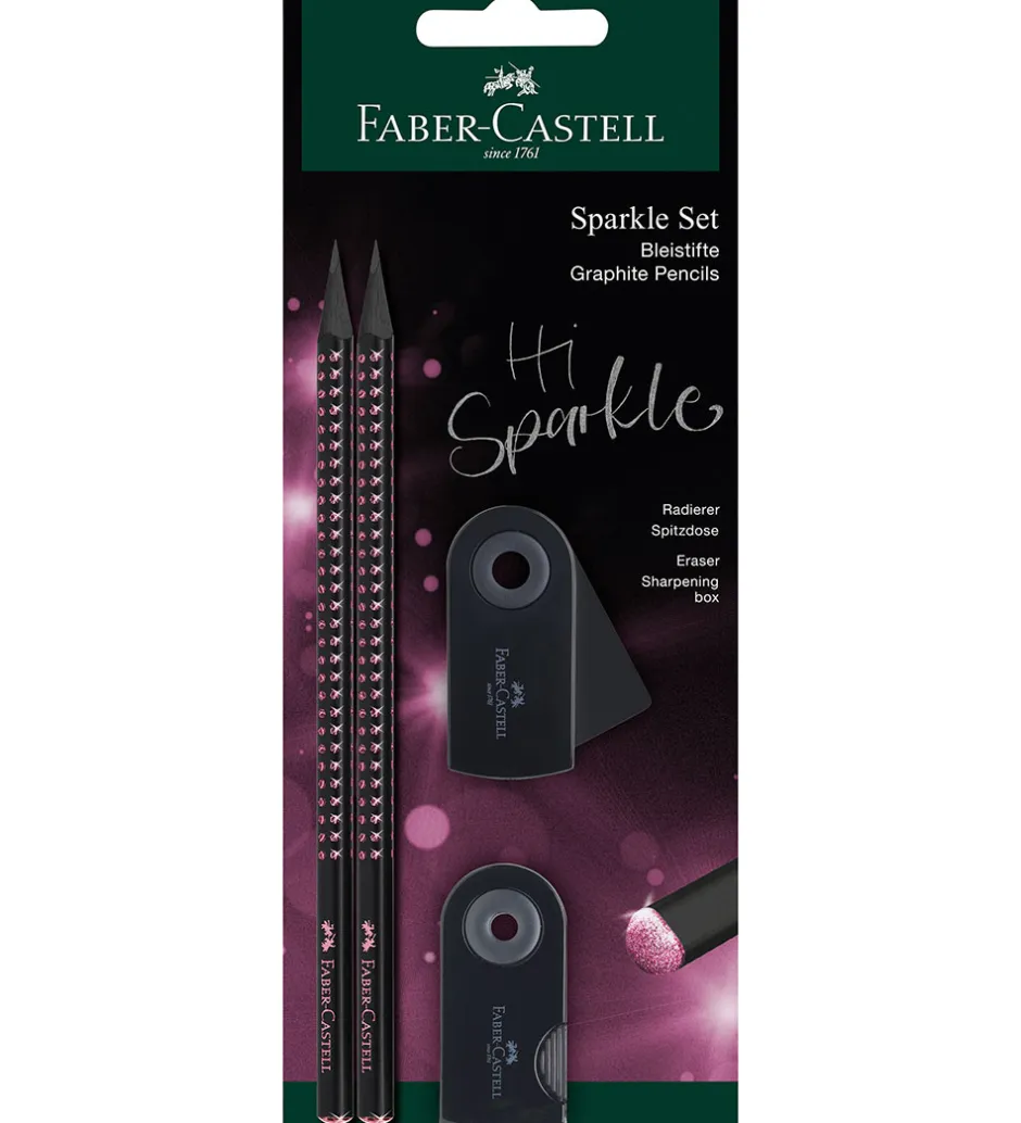 Blyantsæt - Sparkle - 4 Dele - Black Edition - Mid>Faber-Castell Outlet