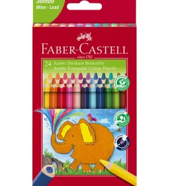 Farveblyanter - Trekantet - Jumbo - 5,4 mm - 24 st>Faber-Castell Best