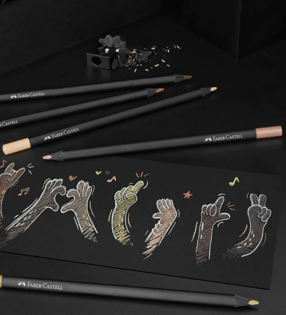 Farveblyanter - Trekantet - Black Edition - 12 stk>Faber-Castell Outlet