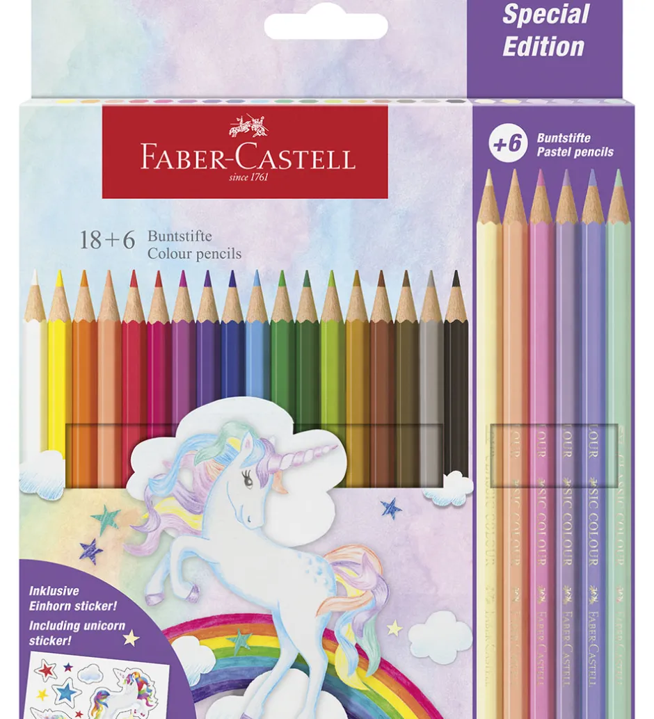 Farveblyanter - 24 stk. Unicorn Pastel>Faber-Castell