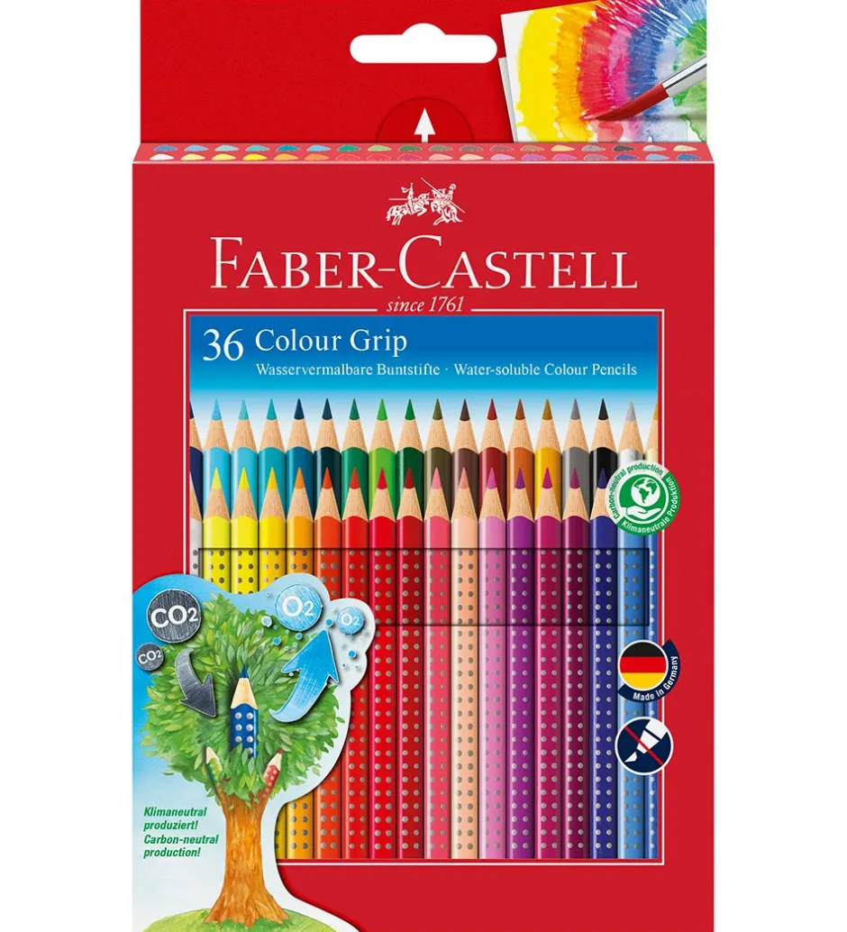 Farveblyanter - Grip - Akvarel - 36 stk - Multifar>Faber-Castell Clearance