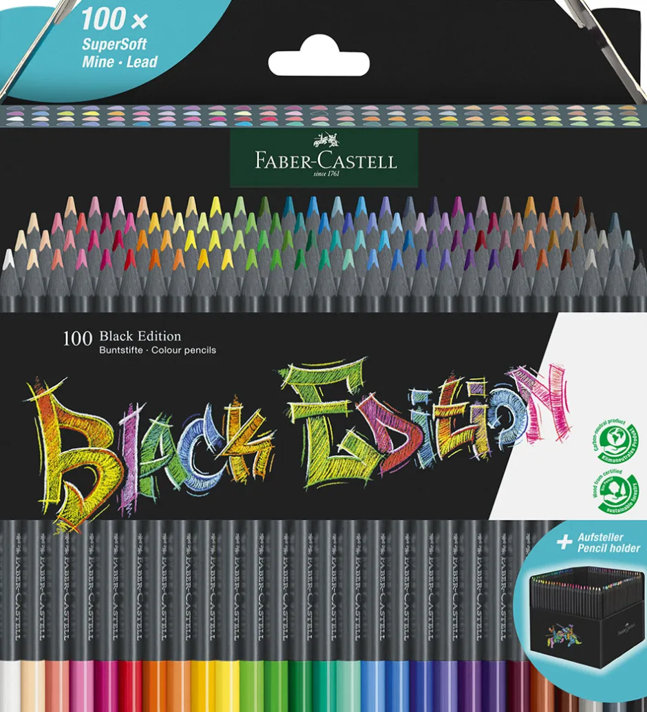 Farveblyanter - Trekantet - Black Edition - 100 St>Faber-Castell Online