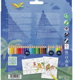 Farveblyanter - 24 stk. - Grip Dino>Faber-Castell Hot