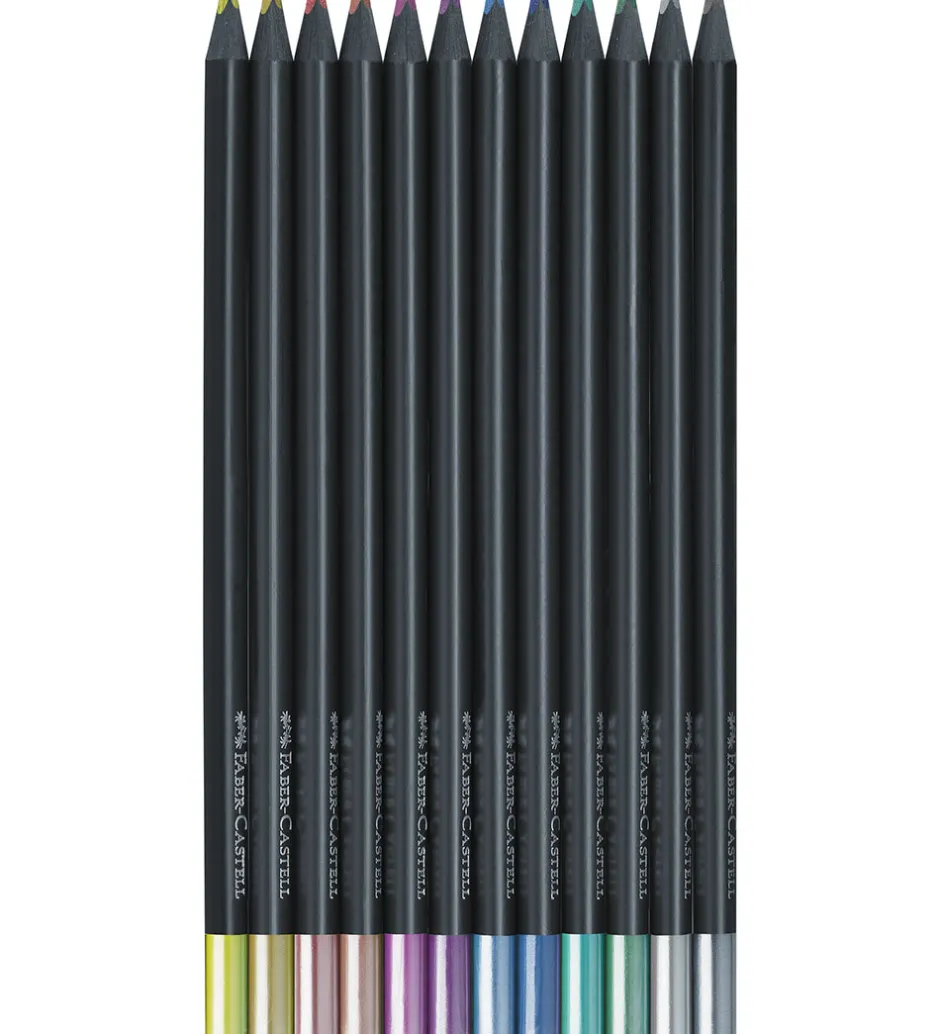 Farveblyanter - 12 stk. - Metallic>Faber-Castell Clearance