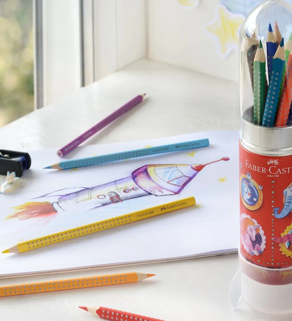 Farveblyanter m. Blyantspidser - 15 stk - Multi>Faber-Castell New
