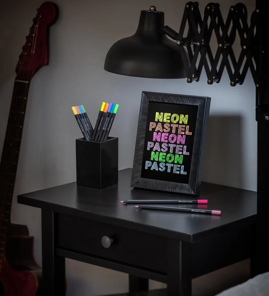 Farveblyanter - Trekantet - 12 stk - Neon/Pastel>Faber-Castell Hot
