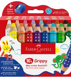 Farveblyanter - XXL Jumbo Grip + Spidser - 16 stk.>Faber-Castell Sale
