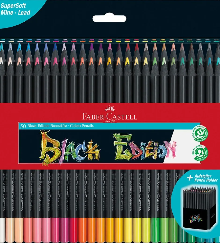 Farveblyanter - 50 stk. - Trekantet - Multi>Faber-Castell New