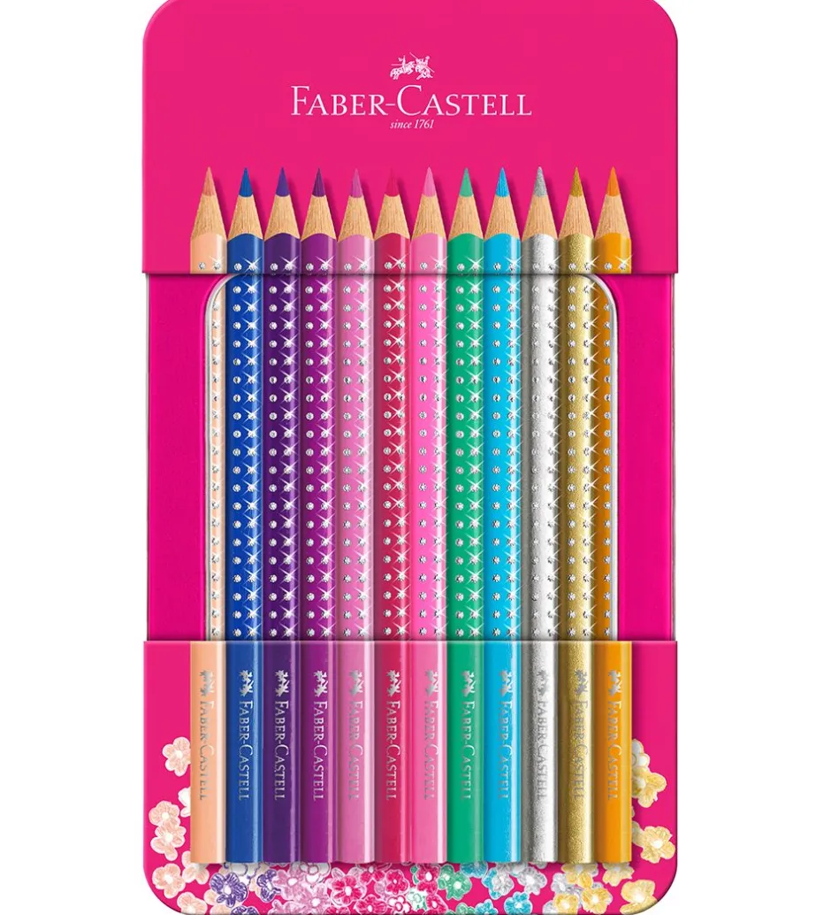Farveblyanter - Grip - 12 stk - Sparkle>Faber-Castell Best