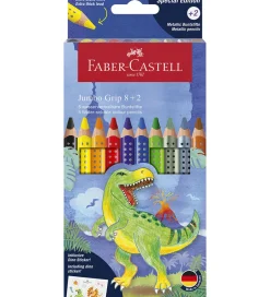 Farveblyanter - 10 stk. - Jumbo Grip Dino>Faber-Castell Hot