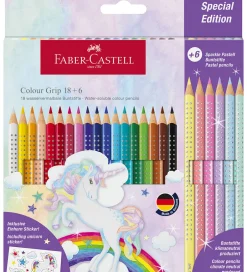 Farveblyanter - Trekantet - Grip Unicorn - 18+6 st>Faber-Castell Outlet