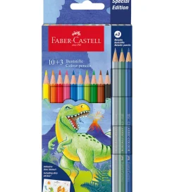 Farveblyanter - 10+3 stk. - Dinosaur Metallic>Faber-Castell