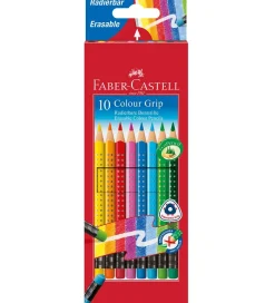 Farveblyanter m. Viskelæder - Grip - 10 stk - Mult>Faber-Castell Online