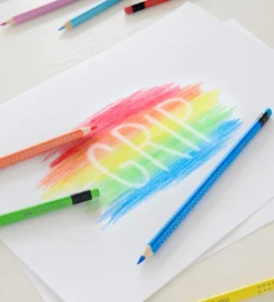 Farveblyanter m. Viskelæder - Grip - 10 stk - Mult>Faber-Castell Online