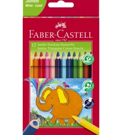 Farveblyanter - Trekantet - Jumbo - 5,4 mm - 12 st>Faber-Castell Hot