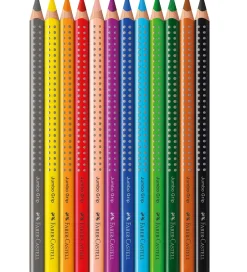 Farveblyanter - Jumbo Grip - Akvarel - 12 stk - Mu>Faber-Castell Hot