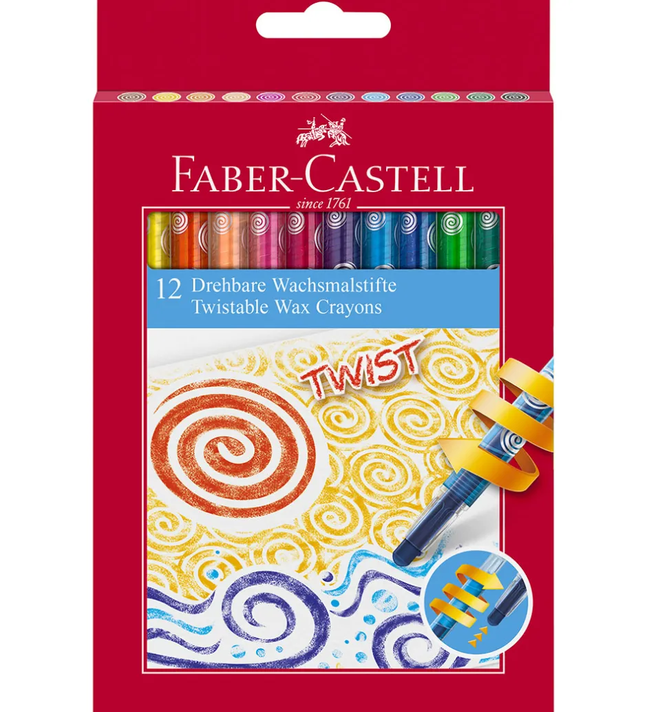 Farvekridt - Twistable - 12 stk>Faber-Castell Online