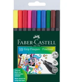 Fineliner - Grip - 10 stk - Multifarvet>Faber-Castell Online