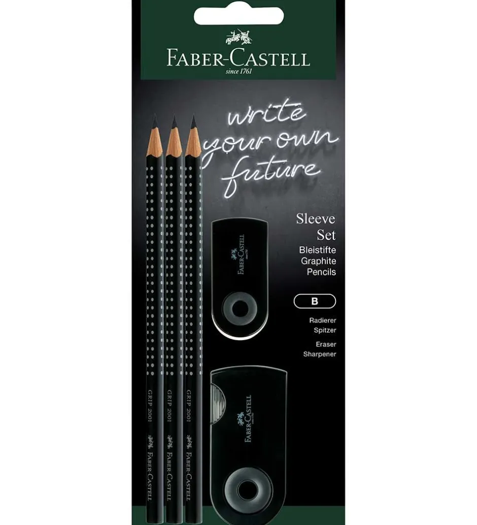Grip Sæt - 5 Dele - Sort>Faber-Castell Outlet
