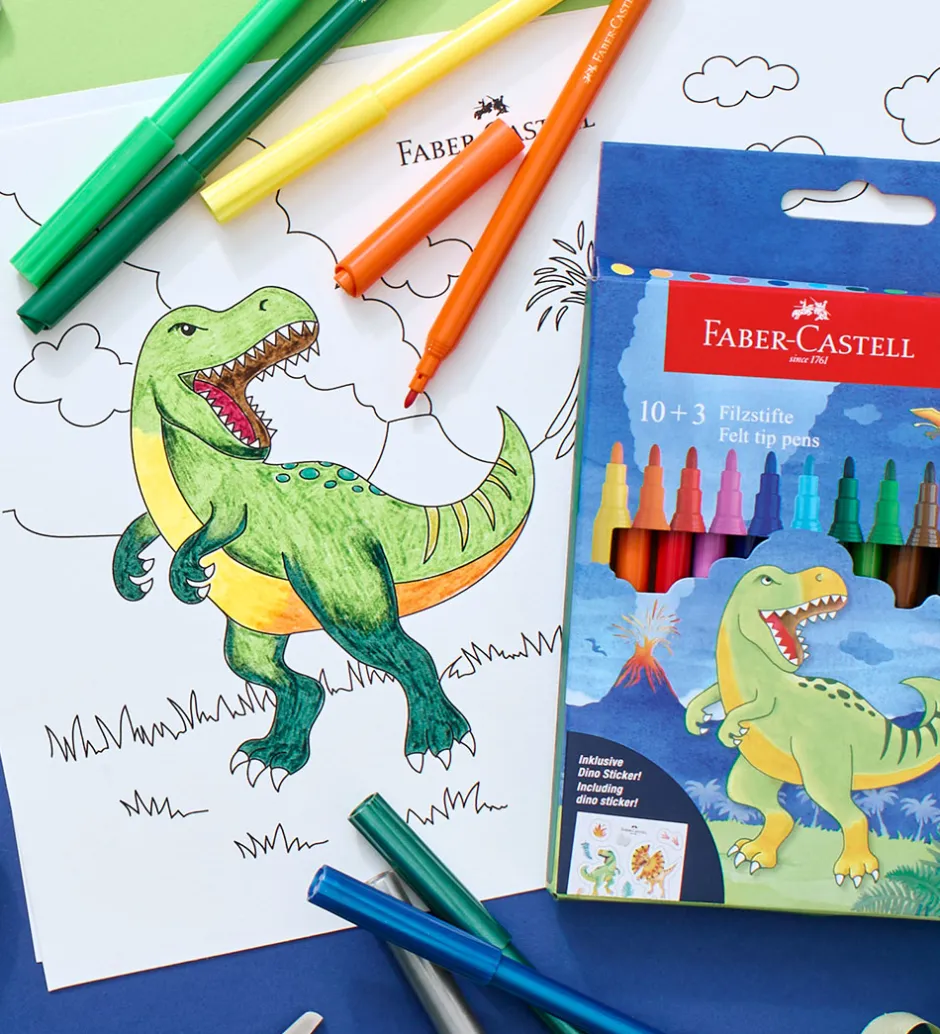Tuscher - 18+3 Metallic + 3 Neon - Dinosaur>Faber-Castell Online