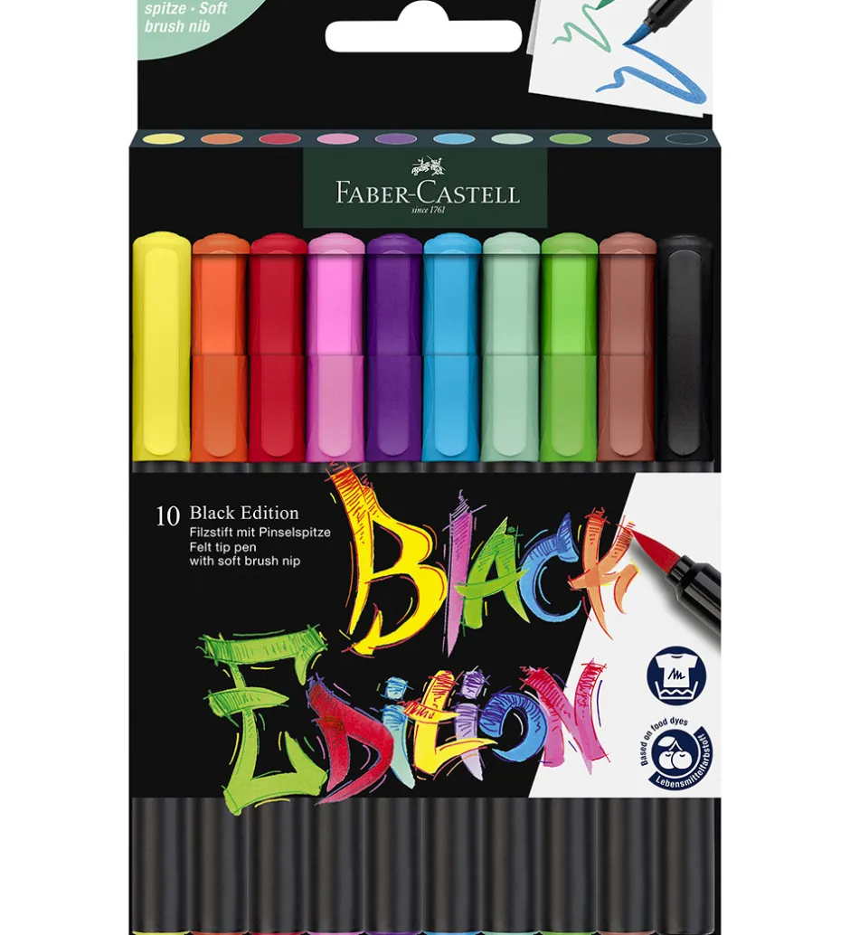 Tuscher - Black Edition - 10 stk.>Faber-Castell Hot