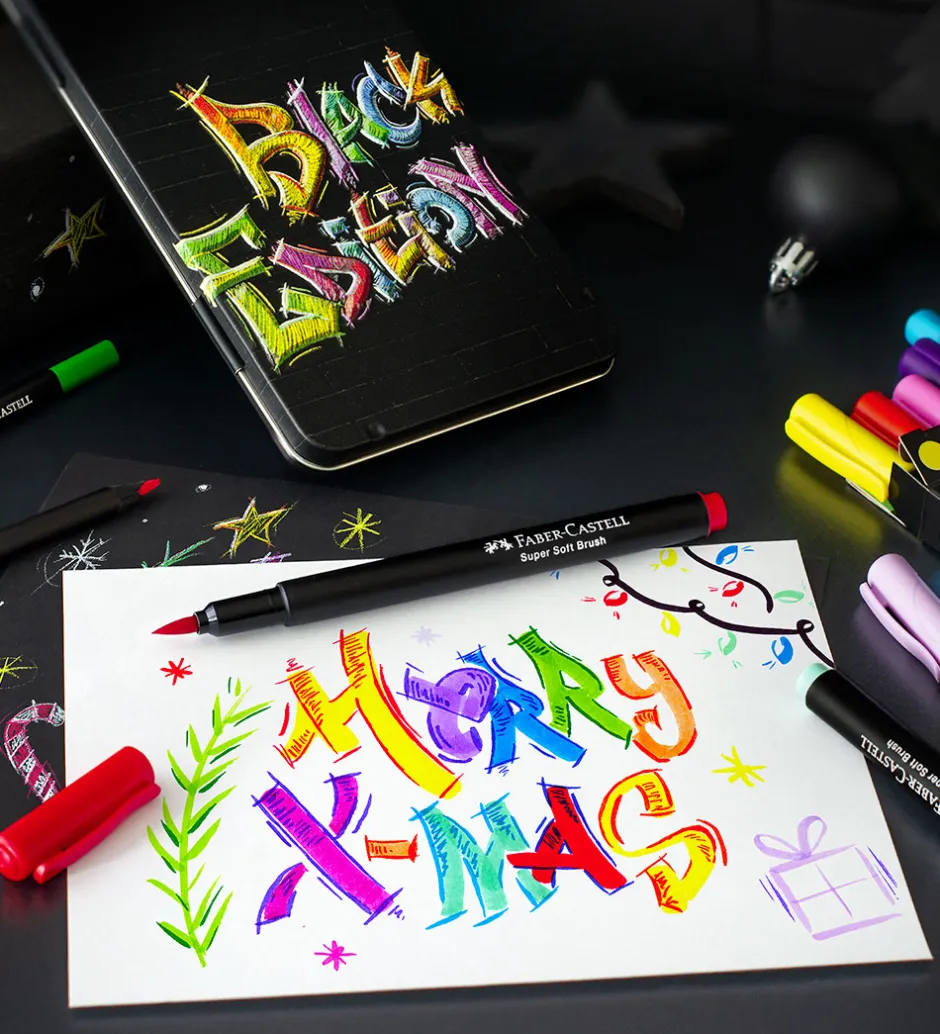 Tuscher - Black Edition - 10 stk.>Faber-Castell Hot