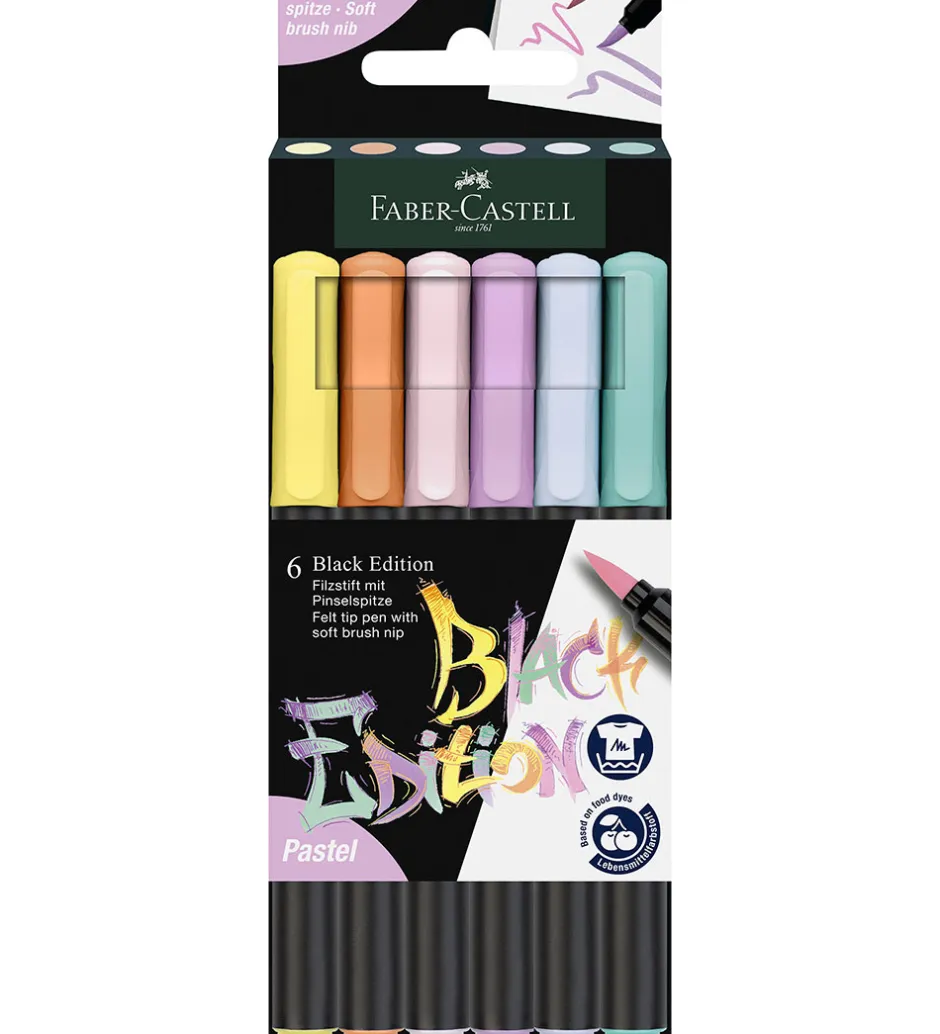 Tuscher - Black Edition - 6 Stk. - Pastel>Faber-Castell Clearance