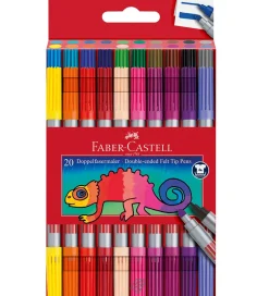 Tuscher - Dobbelt Tyk/Tynd - 20 stk - Multifarvet>Faber-Castell Sale