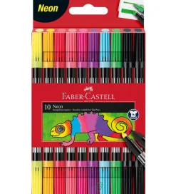 Tuscher - Dobbelt Tyk/Tynd - 10 stk. - Neon>Faber-Castell Clearance