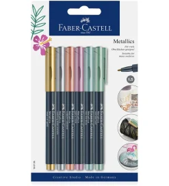 Tuscher - Metallic Pen - 6 stk - Multifarvet>Faber-Castell