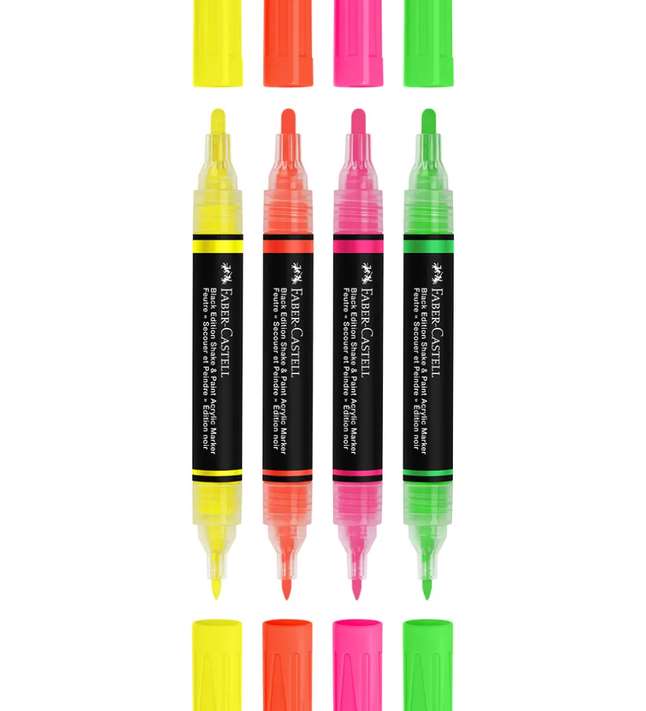 Tuscher - Shake & Paint Akryl - 4 Stk. - Neon>Faber-Castell New